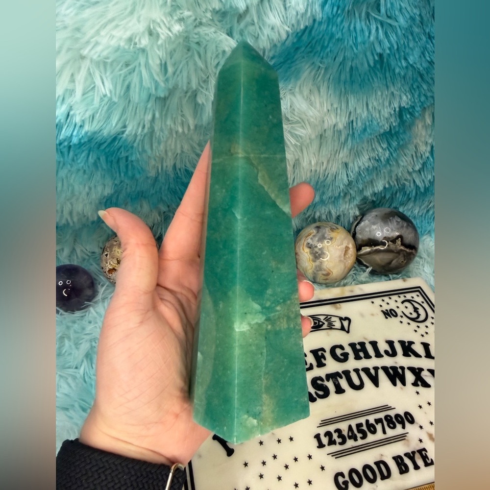 AMAZONITE CRYSTAL TOWER OBELISK
